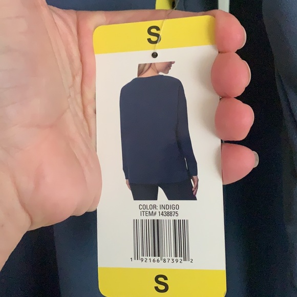 NWT! 32 Degrees Women's Fleece Crewneck Pullover Sweatshirt, color- Indigo - Picture 7 of 8